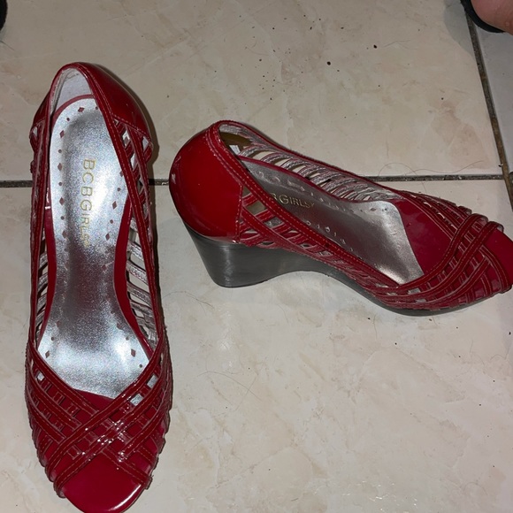 Red sexy shiny wedge - Picture 4 of 4